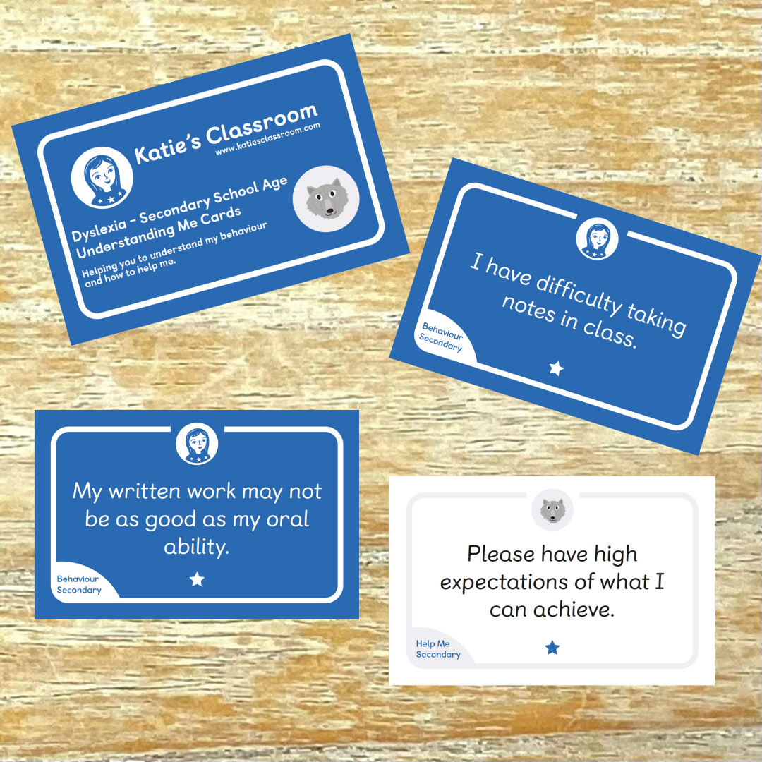 Understanding Me Cards - Secondary - Dyslexia